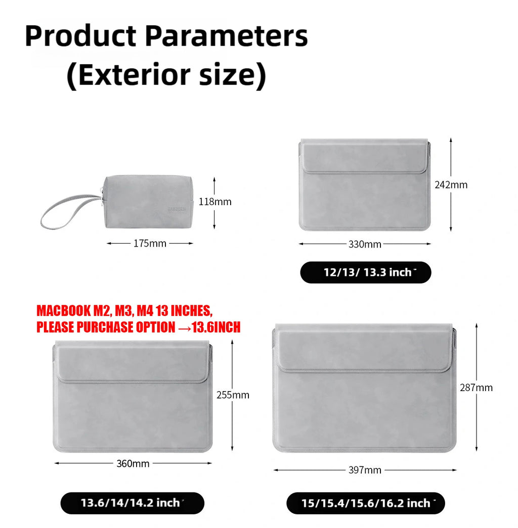 Laptop Sleeve Case 13 14 15 15.6 Inch For Huawei HP DELL Liner Sleeve Bag For Macbook Air Pro 13 13.6 M4 Notebook Bags Men Women