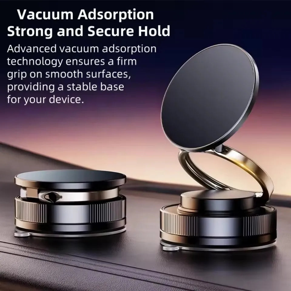 Car Phone Magnetic Stand with Mechanical Vacuum Suction Cup, 360 Degree Rotation °