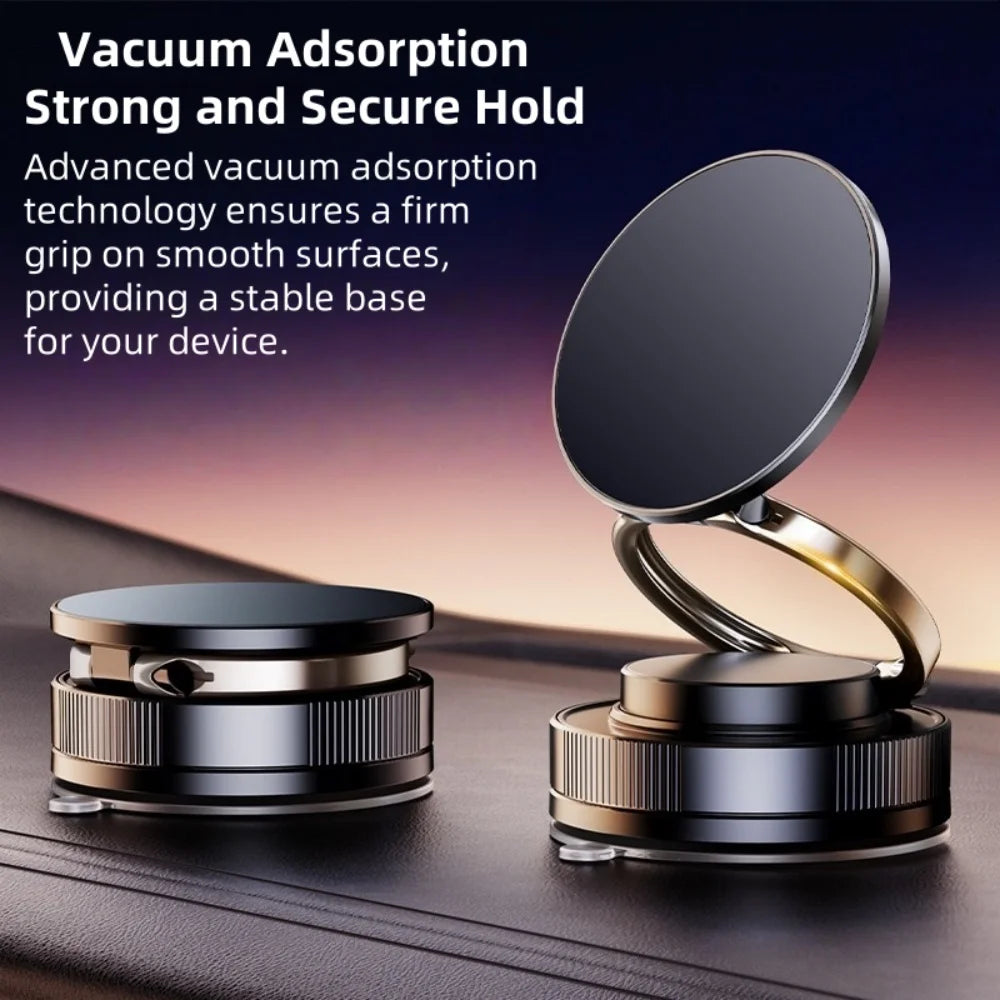 Car Phone Magnetic Stand with Mechanical Vacuum Suction Cup, 360 Degree Rotation °