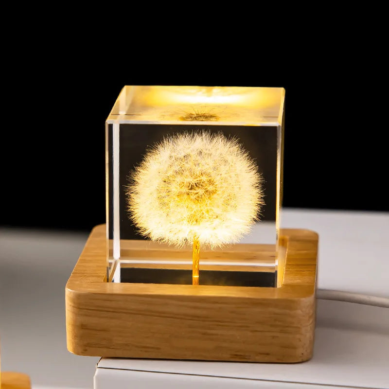 3D Dandelion Crystal Ball